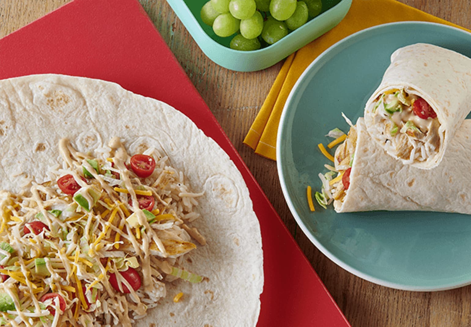Chicken, Avocado and Ranch Wraps